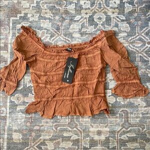 Women's Rust Off-Shoulder Top